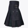 Black Cotton & Black Watch Hybrid Tartan Kilt
 thumbnail