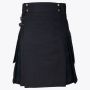 Black Cotton & Black Watch Hybrid Tartan Kilt
 thumbnail