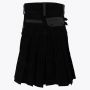 Black Deluxe Modern Kilt & Gray Straps Style With Gray Cargo Pockets
 thumbnail