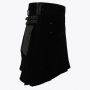Black Deluxe Modern Kilt & Gray Straps Style With Gray Cargo Pockets
 thumbnail