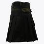 Black Deluxe Modern Kilt & Olive Green Straps Style With Olive Green Cargo Pockets
 thumbnail