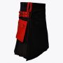 Black Deluxe Modern Kilt & Red Straps Style With Red Cargo Pockets
 thumbnail