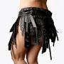 Black Warriors leather Modern Mini Kilt
 thumbnail