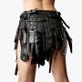 Black Warriors leather Modern Mini Kilt
 thumbnail