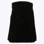 Black Deluxe Modern Kilt & Gray Straps Style With Gray Cargo Pockets thumbnail