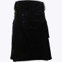 Black Deluxe Modern Kilt & Olive Green Straps Style With Olive Green Cargo Pockets thumbnail