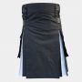 Black & White with Cargo Pockets Utility Kilt thumbnail