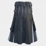 Black & White with Cargo Pockets Utility Kilt thumbnail