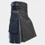 Black & White with Cargo Pockets Utility Kilt thumbnail