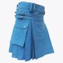 Blue Denim Kilt For Men
 thumbnail