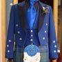 Blue Prince Charlie Kilt Jacket with Black Lapel thumbnail