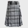 Box Pleated Grey Hamilton Modern Kilt thumbnail
