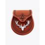 Brown Leather Stag Semi Dress Sporran thumbnail
