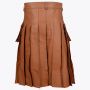 Brown Leather Utility Kilt For Men thumbnail