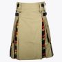 Buchanan Tartan & Khaki Hybrid Utility Kilt For Women
 thumbnail