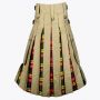 Buchanan Tartan & Khaki Hybrid Utility Kilt For Women
 thumbnail
