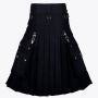 Gothic Throng Silver Accessories Black Cotton Kilt
 thumbnail