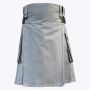 Gray Utility Kilt with Cargo Pockets thumbnail