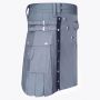 Grey Utility Kilt With Leather Straps
 thumbnail