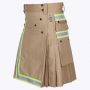 Khaki Firefighter Utility Kilt For Men thumbnail