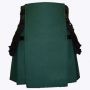 Modern Green Kilt With Black Cargo Pockets thumbnail