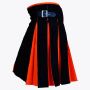 Orange & Black Cotton Hybrid Utility Kilt For Men
 thumbnail