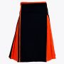 Orange & Black Cotton Hybrid Utility Kilt For Men
 thumbnail