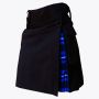 Ramsay Blue Tartan & Black Cotton Hybrid Utility Kilt For Women
 thumbnail