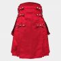 Red Canvas Cloth Straps Utility Kilt For Men thumbnail